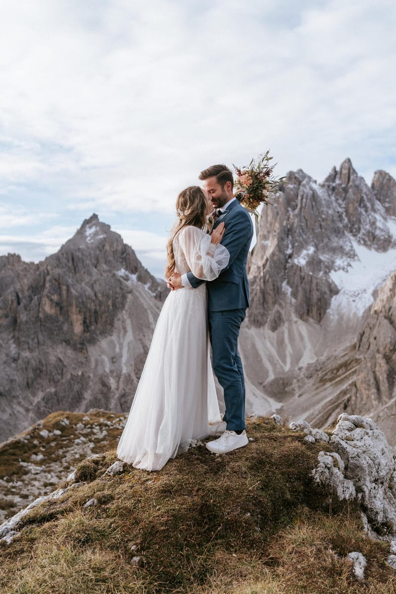 After-Wedding Bilder in den Dolomiten – alpine Hochzeitsfotografie